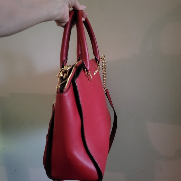 MICHAEL KORS Red Ellis Satchel Saffoano Leather Purse with removable straps - Picture 12 of 16